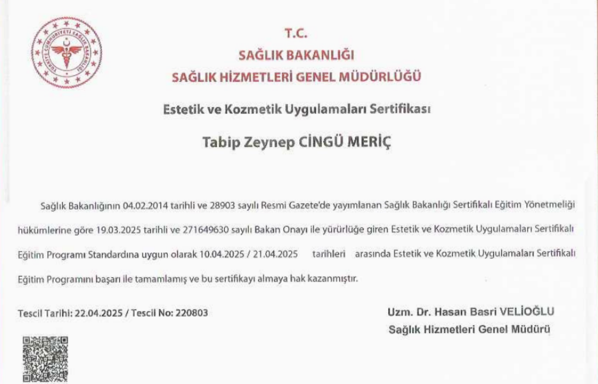 Medical Aesthetic Certificate