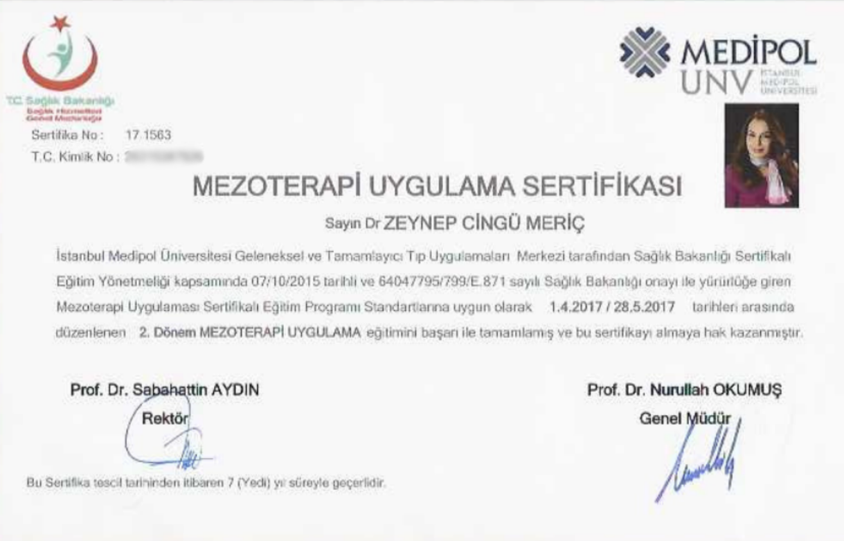 Mesotherapy Training Certificate