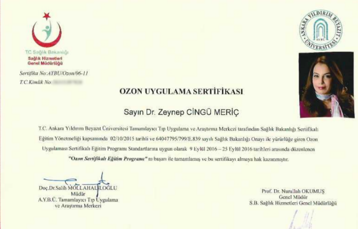 Ozone Therapy Certificate